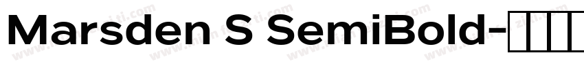 Marsden S SemiBold字体转换